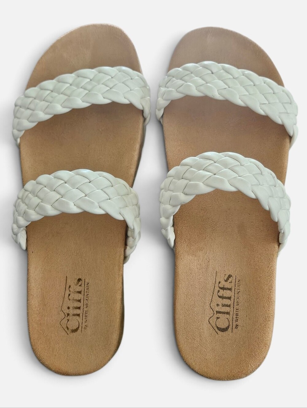 Braided Sandals White Size 8